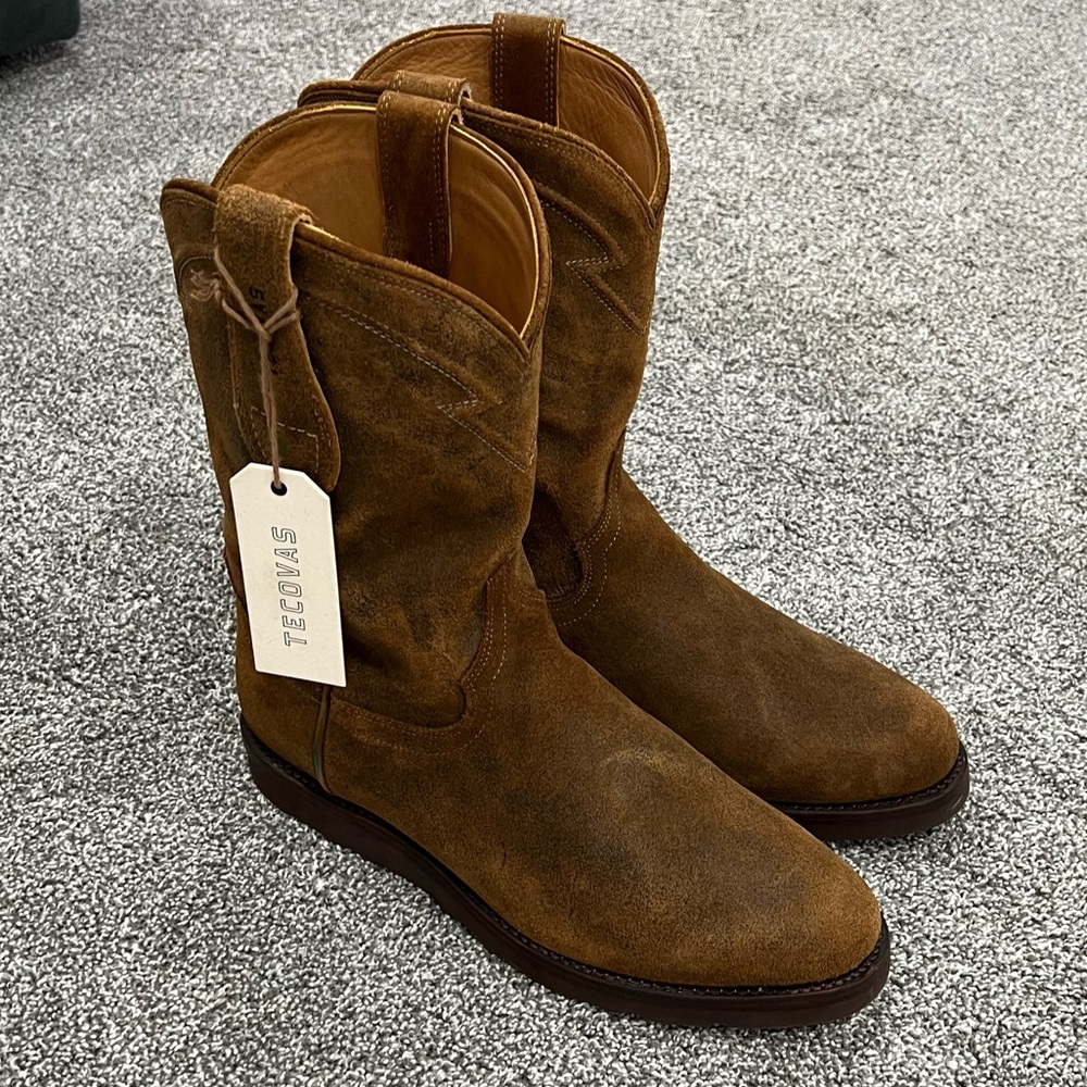 NEW W/TAGS Tecovas The Knox Sand Suede 9EE Boots